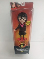 Disney Pixar Incredibles 2 Edna Doll Figure Blue Fabric Top removable glasses
