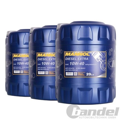 3x20 LITER SAE 10W-40 MOTORÖL ÖL MANNOL DIESEL EXTRA