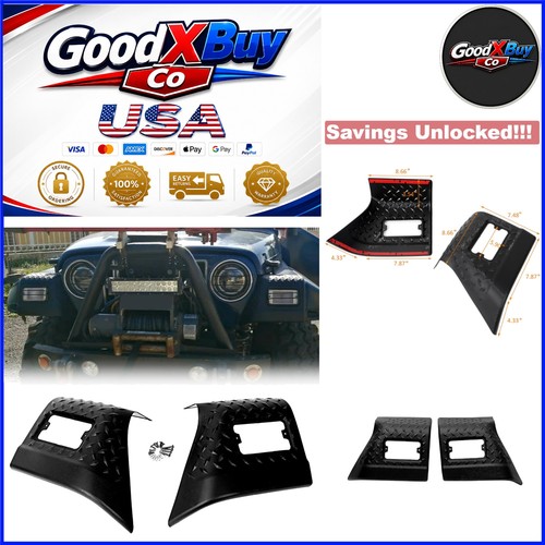 FOR Jeep Wrangler TJ Bug Chip Guards Front Body Armor Black 1997-2006