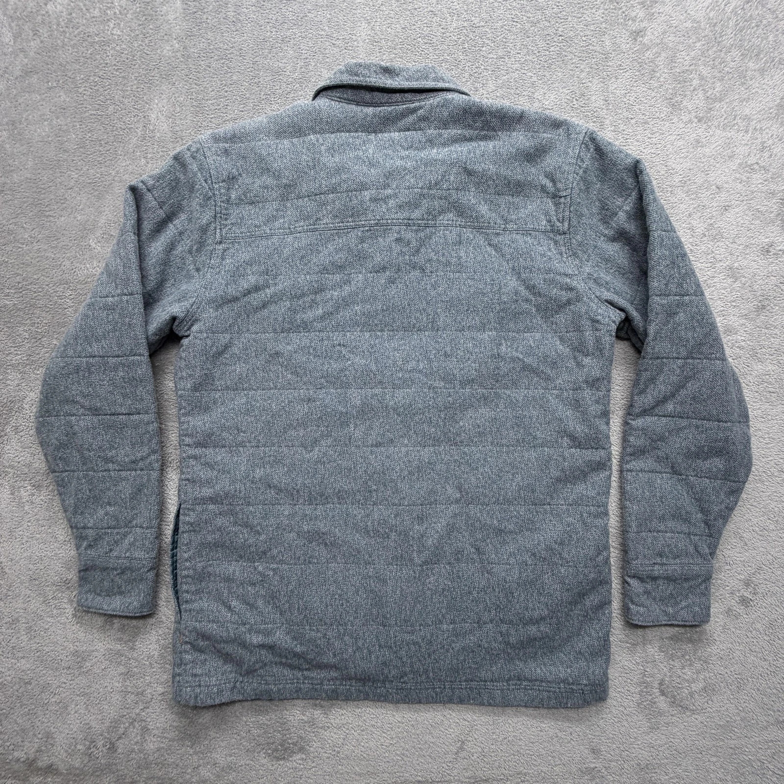 Quiksilver Jacket Mens L Gray Quilted Collared Lined Insulated Padded Waterman - product detail image 7