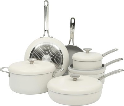 Kitchen Essentials Potluck Porch 10 Piece PFA Free Ceramic Non stick Interior