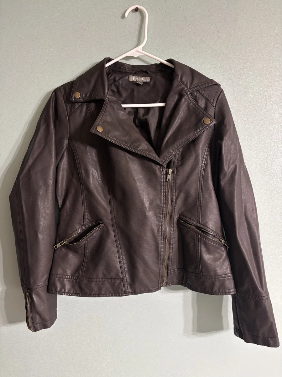 Roz & Ali Faux Leather Outer Shell Coats, Jackets & Vests for