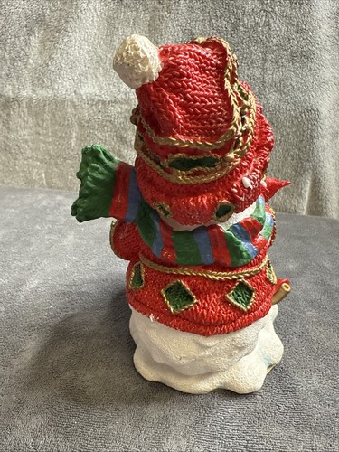 Snowman With Drum STOCKING HOLDER shelf sitter - Picture 4 of 5