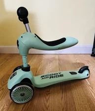 Highway kick 1 Scoot & Ride Kiwi Green  2-in-1 Kickboard Scooter USED Read