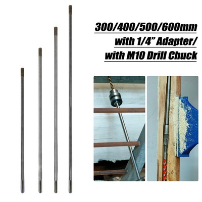 Robust and Efficient M10 Extension Rod for Drilling Wood and Metal 300 600mm
