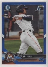 2018 Bowman Chrome Prospects Blue Refractor 116/150 Christopher Torres Chris fm0