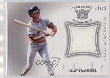 2024 Sportkings Volume 5 Single Memorabilia Silver 18/25 Alan Trammell HOF 0h1