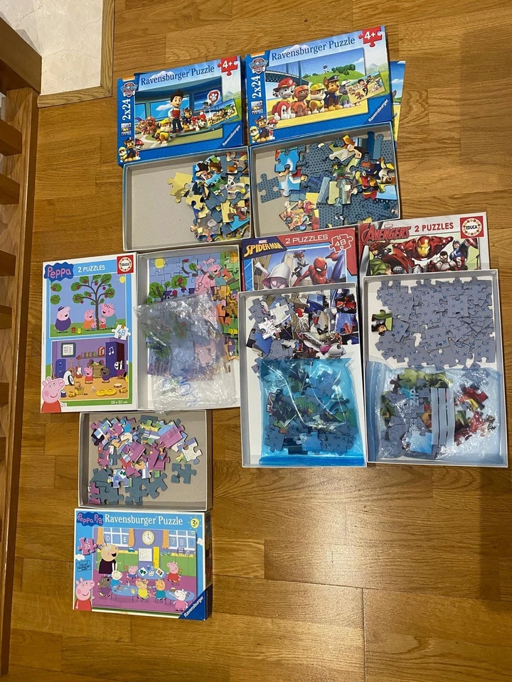 PACK 9 PUZZLES INFANTILES PERFECTO ESTADO - Imagen 2 de 2