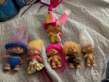 Vintage Uneeda Trolls Set Of Six Including Two Headed Troll