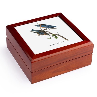 3dRose, Western Bluebird by John James Audubon, Jewelry Box