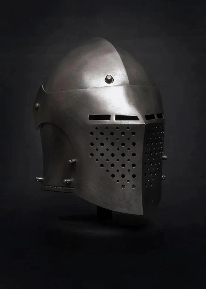 Spoleto Bascinet Helmet: Medieval Combat-Ready SCA Buhurt Armor Christmas Gift