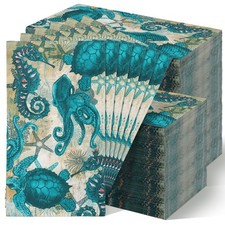 200 Pcs Disposable Guest Napkins Summer Beach Hand Towels for Bathroom 2 Ply ...
