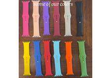 Blank Silicone Replacement Apple Watch Band, Strap for Smart Watches,47 colors