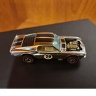 Vintage 1969 Mustang Boss Hoss Hot Wheels Car with chrome-plated finish.