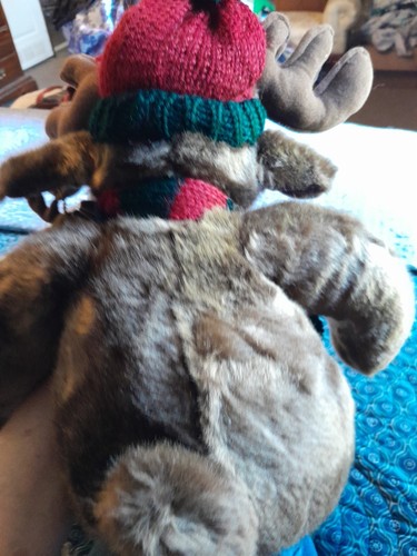 Wishpet Christmas Moose Plush W/ Moose Ornament New Old Stock 2000 - Picture 8 of 10
