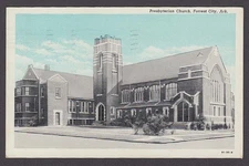 Presbyterian Church Forest City AR postcard 1927
