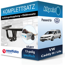Für VW Caddy III / Life 04-15 WESTFALIA Anhängerkupplung starr + 13polig neu