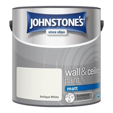 Johnstones Wall & Ceiling Matt Emulsion Paint 2.5l Antique White - 8.64 per litre