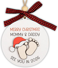 2026 Expecting Baby Ornament, Gift for New Parents, Pregnancy Keepsake