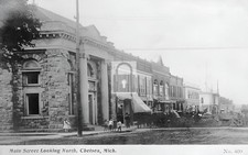 1908 Main Street View Chelsea Michigan MI - Reprint