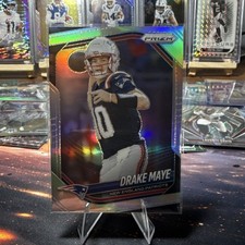 Panini Prizm Silver Drake Maye New England Patriots #165 NFL Football Card 2025