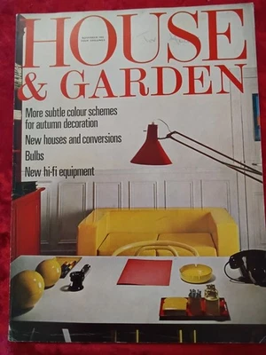 House & Garden Magazine Nov 1969 Hi-Fi Design Architecture Interiors Vintage 📚 - Image 1 of 3