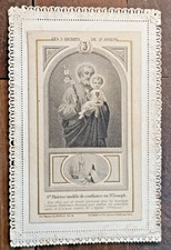 Primi 900 Holy Card Canivet Santino Merlettato in Valigetta -11600/1