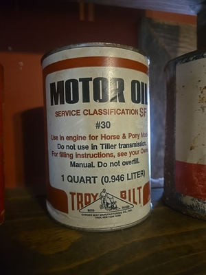 #ad #ad Graphic Advertising 1 Quart Oil Can Gas Station Auto Roto Tillers Troy Bilt NY $85.00