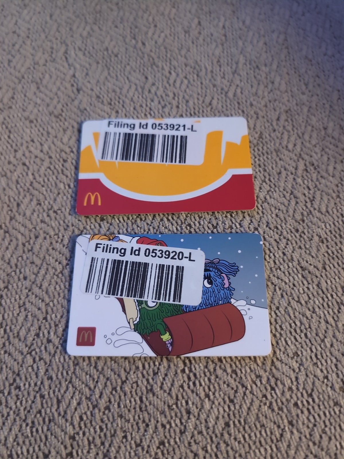 2- $50 Gift Cards McDonald's (Total $100)
