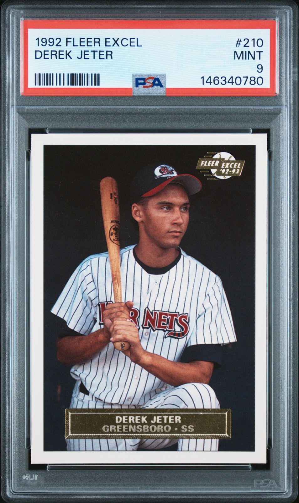 1992 FLEER EXCEL #210 DEREK JETER ROOKIE RC PSA 9