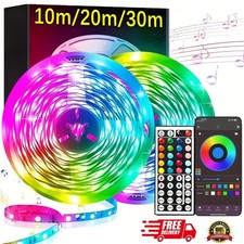 RGB Led Strip Light Music Sync Color Changing Smart App & Remote Control