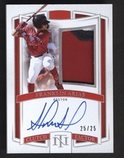 2025 National Treasures FRANKLIN ARIAS Auto #/25 Clutch Factor NT Boston Red Sox
