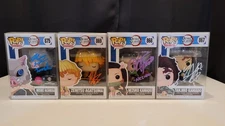 4 pack set Demon slayer signed funkos, see description for details FREE SHIPPING