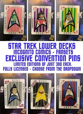 STAR TREK Lower Decks INKOGNITO COMICS CONVENTION EXCLUSIVE Fansets Pin Series
