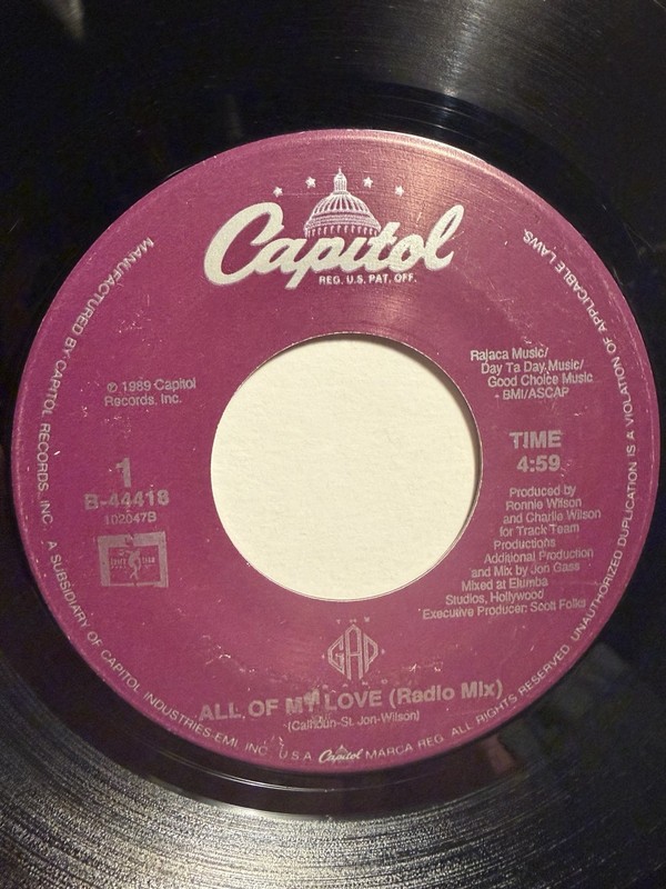 The Gap Band “All Of My Love” Capitol 7” 45 VG++