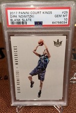 DIRK NOWITZKI PSA 10 2017 PANINI COURT KINGS #25 BLANK SLATE GEM MINT SP POP 23