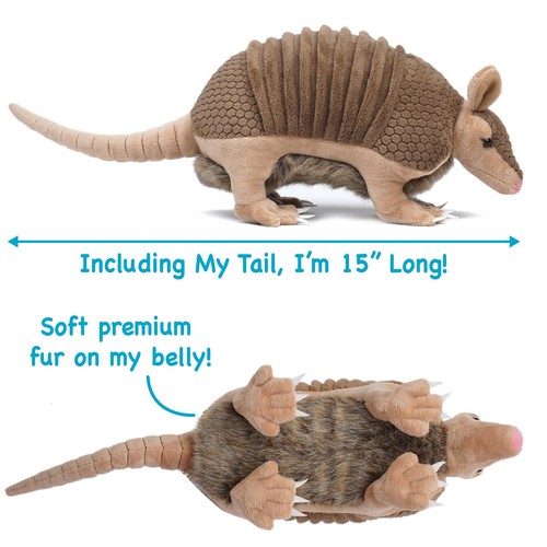 Mike The Armadillo - 10 Inch Stuffed Animal Plush - by TigerHart Toys - Picture 3 of 6