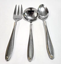 3 Pc Serving Set ESTASI Alessandro for Mikasa 18/8 Stainless Flatware Japan