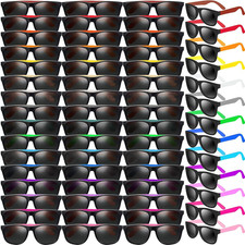 60 Pack Neon Sunglasses - 10 Colors, 80'S Style Novelty Sunglasses for Classroom