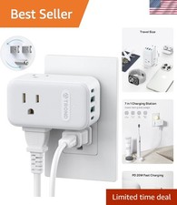 Efficient Multi Plug Outlet with Fast USB Charging   Perfect for Home  Travel