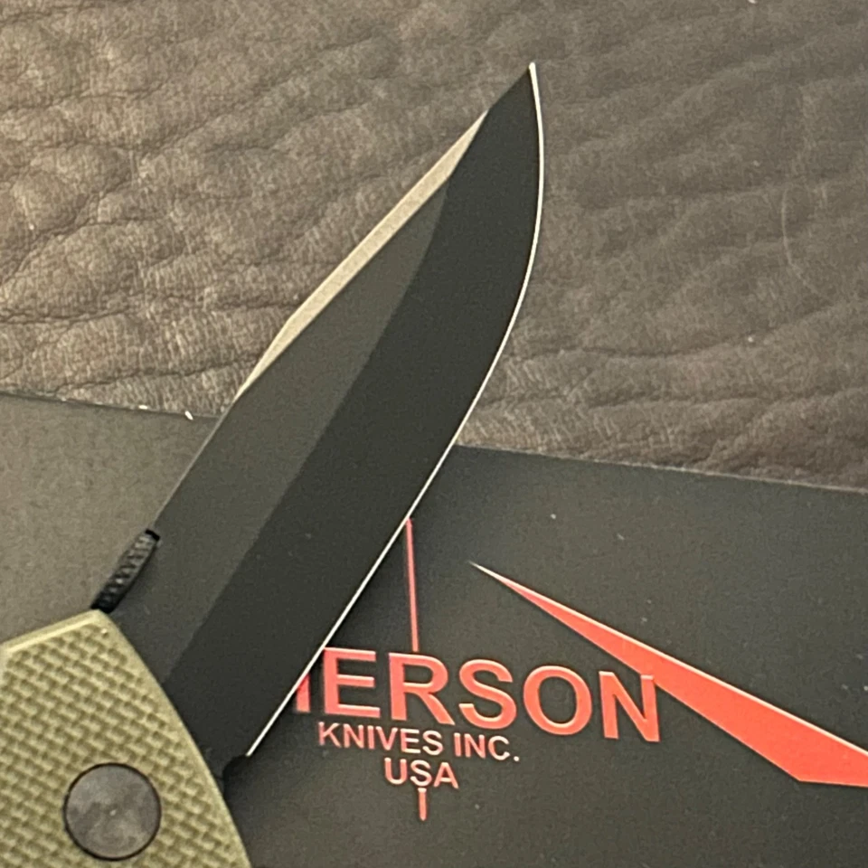 Cuchillos Emerson Specwar A, BT OD mangos verdes modelo 2013, hoja lisa, envío gratuito Foto 3 de 4