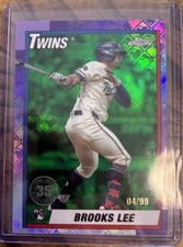 2025 Topps Chrome Logofractor Edition - 1990 Topps Brooks Lee #90CB-20 Green /99