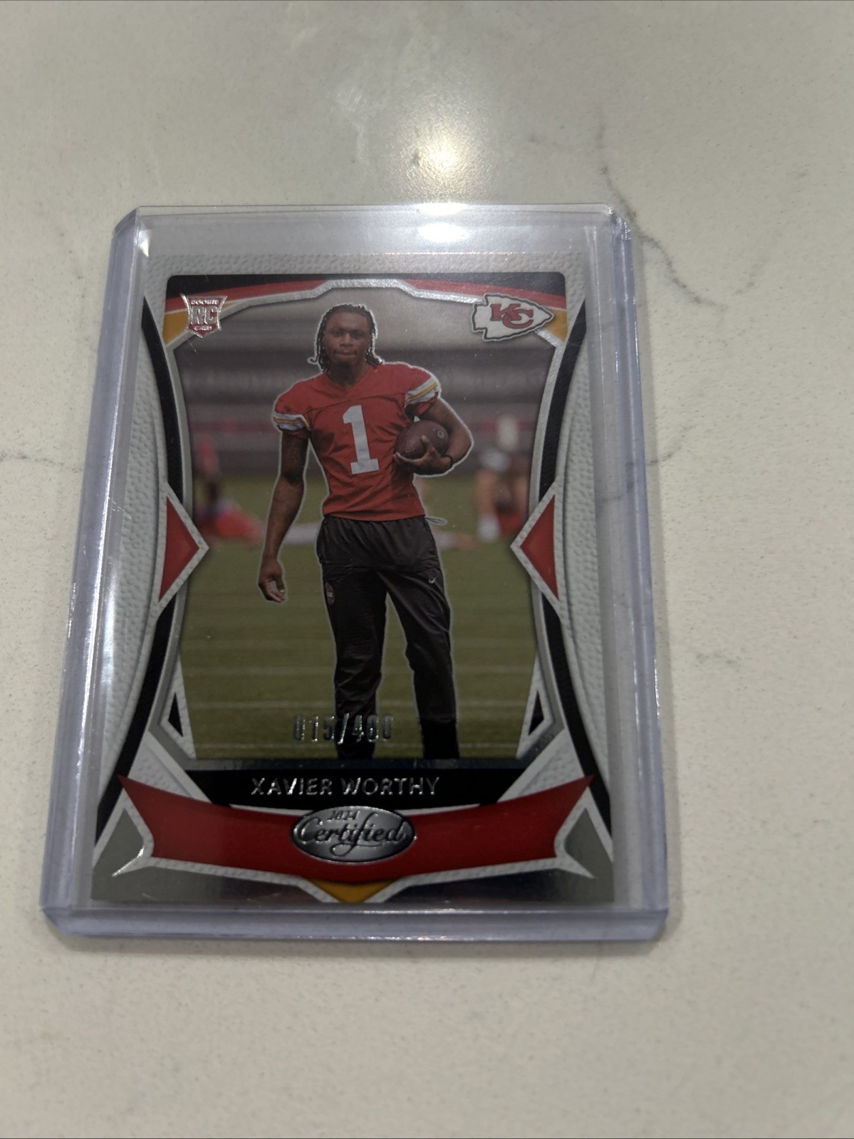 2024 PANINI CERTIFIED FOOTBALL XAVIER WORTHY #120 ROOKIE 399/400 CHIEFS