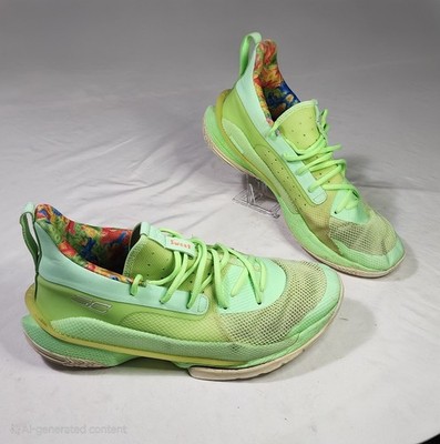 Under Armour STEPHEN CURRY 7 x SOUR PATCH KIDS Size 13 LIME Sneakers *READ*