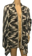 Kaktus Lightweight Gray Open Front Cardigan Sweater Top Shimmery Size M K8