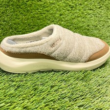 Kuru Draft 2 Womens Size 7.5 Ivory Brown Casual Comfort Slip-On Mule Slippers