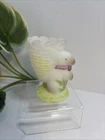 FENTON ART GLASS 3-1/4” BUNNY RABBIT SATIN GLASS EGG CUP -HP-SIGNED-EASTER