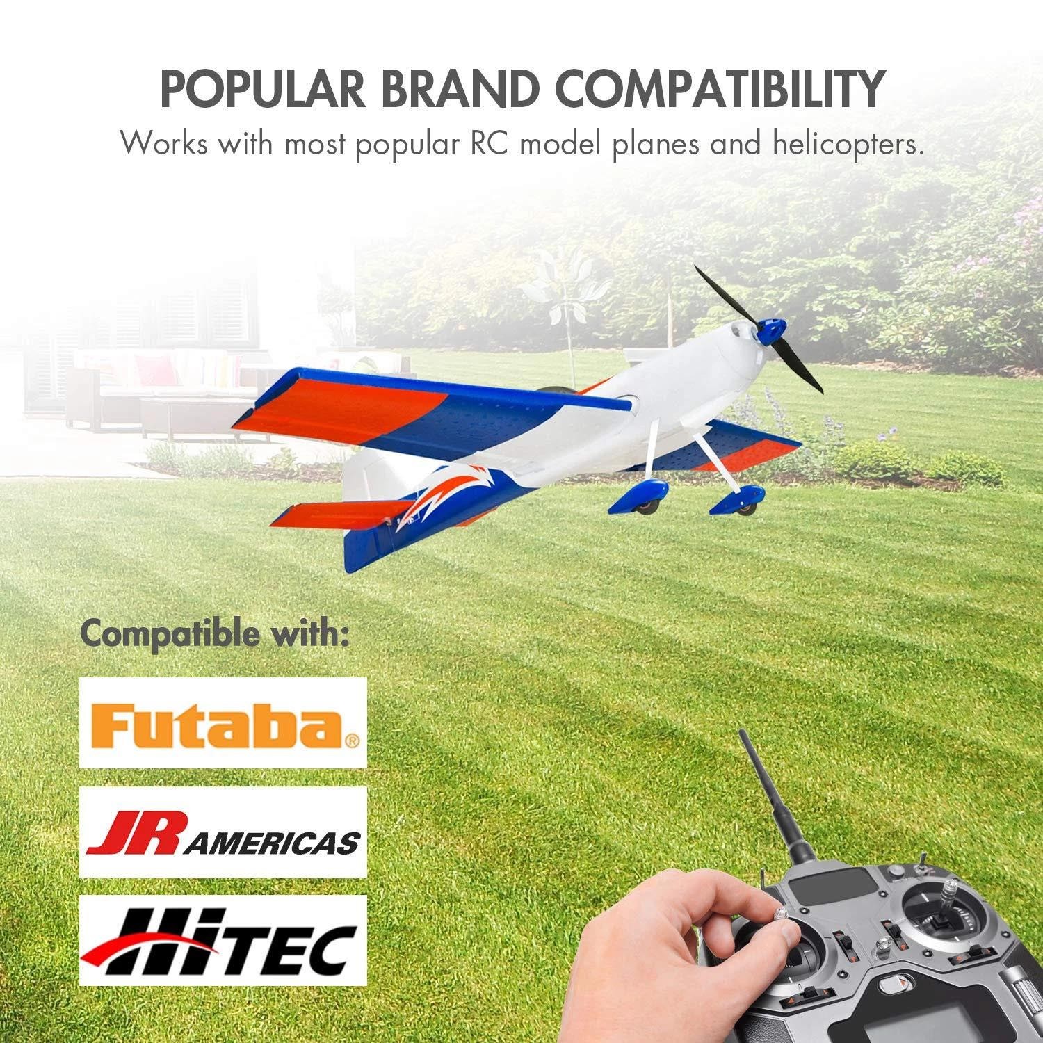 2-Pack 6V 2000mAh Flat Receiver NiMH Battery For RC airplane Hitec USA