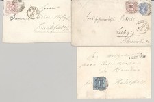 Thurn & Taxis, 3 Briefe mit verschiedenen Frankaturen als Posten (13421)