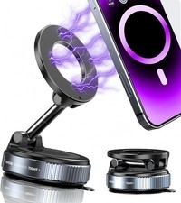 Upgraded 360  Vacuum Magnetic Phone Holder, Magnetic Car Phone Mount, Hands-Free